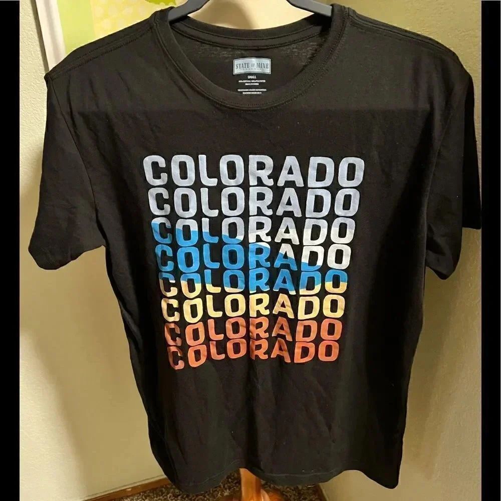 Black Colorado Tee Shirt Size Men’s Small #T13